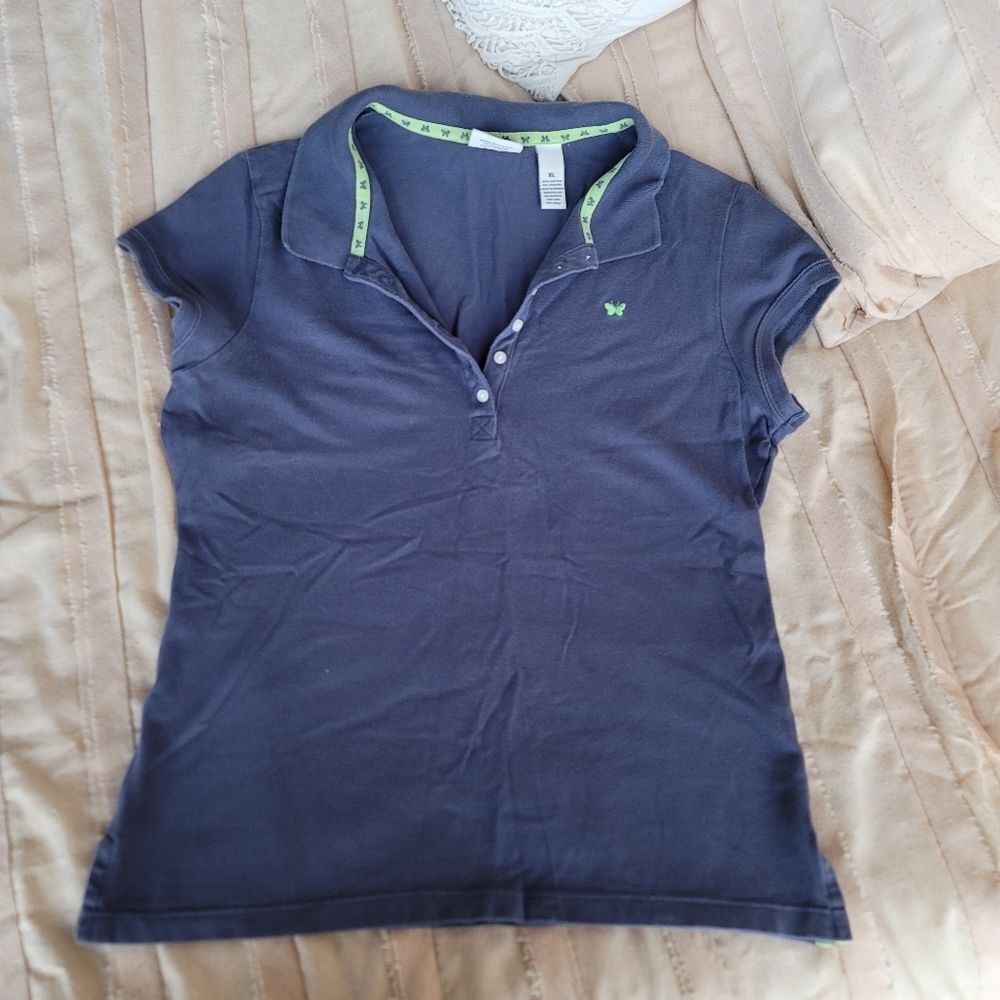 Aeropostale Y2K blue polo